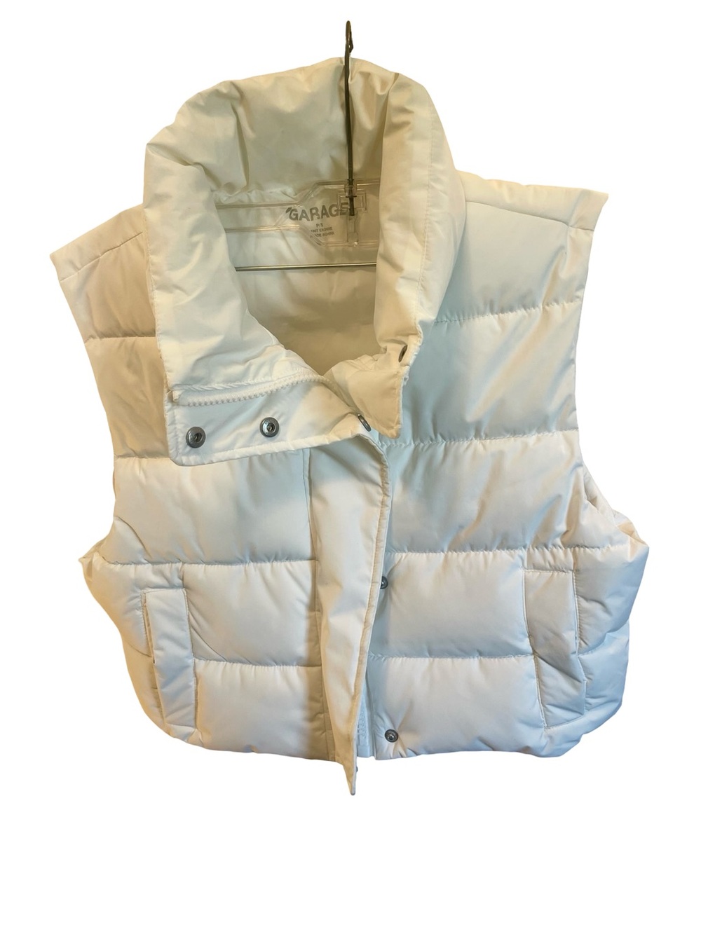 Garage Quilted Puffer Vest in White